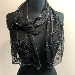 All that glitter sequence embellish scarf